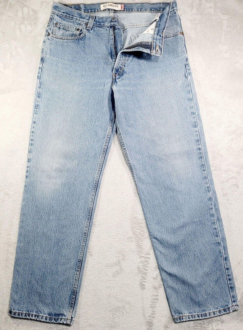 Vintage Levi's 550 Jeans Mens 36x32 Blue Light Wash Relaxed Tapered Denim Cotton